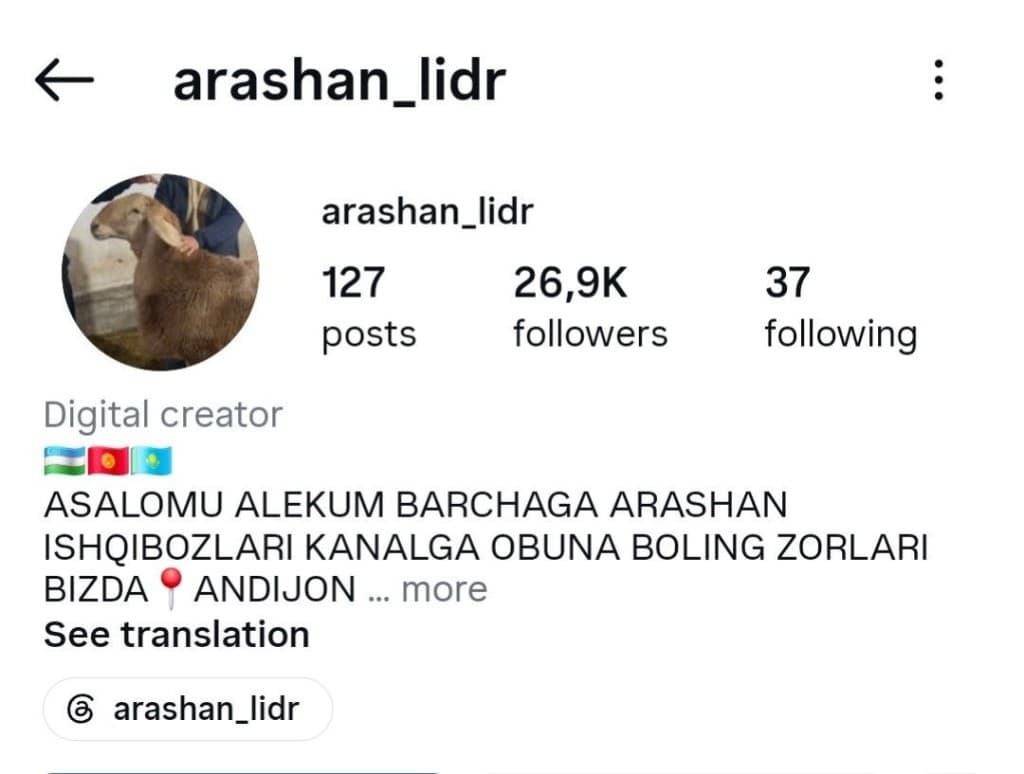 @arashan_lidr Instagram profili