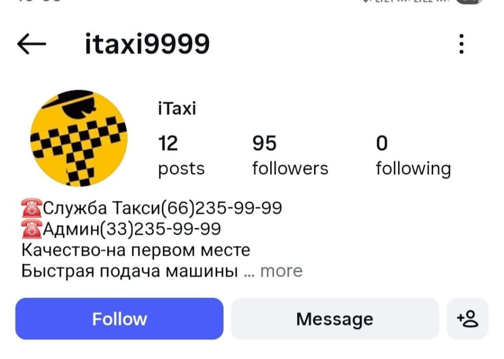 @itaxi9999 Instagram profili